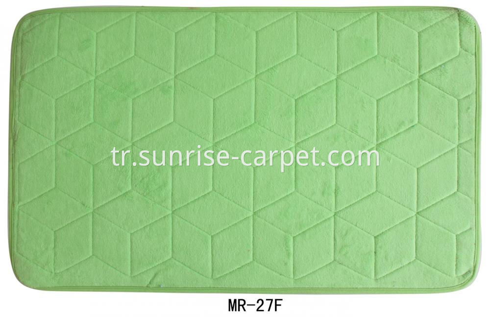 Polyester Flannel Carpet Rug Doormat Green